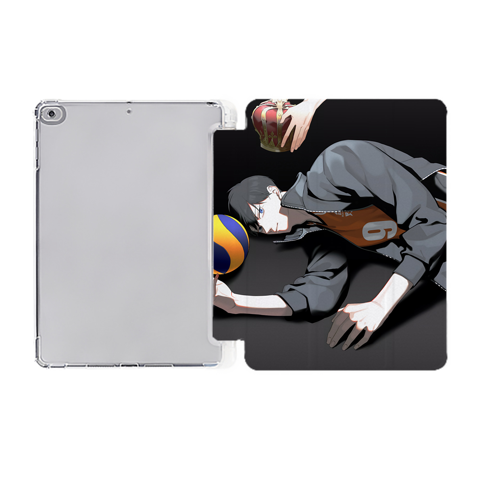 （画像用） ハイキュー!! Haikyu!! IPad ケース ペン収納付き 三つ折りスタンド PUレザー×シリコン 対応機種9.5/10.5/10.9インチ